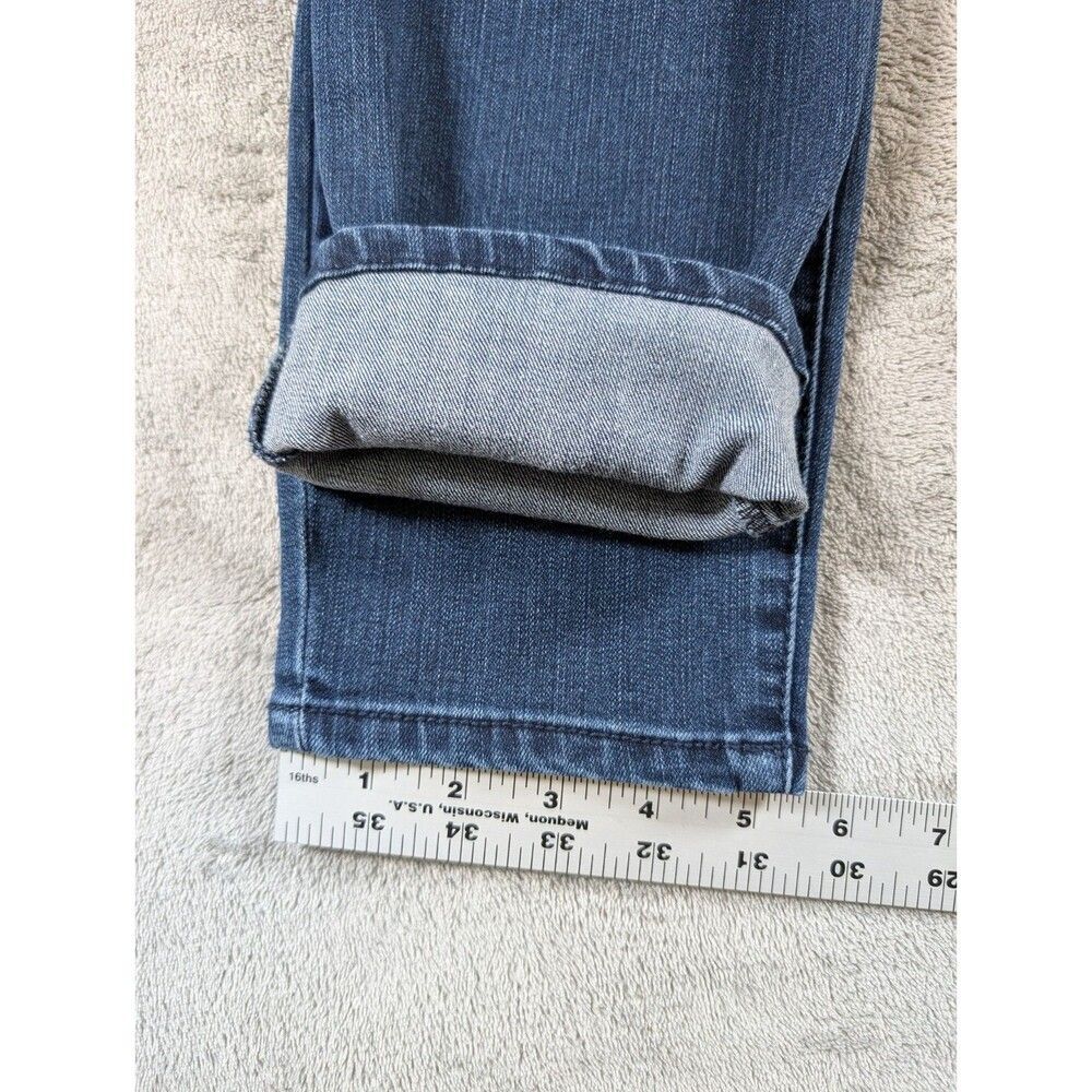 Martha Stewart Jeans Womens 10P Petite Skinny Ankle Blue Stretch Knee Patch - Picture 15 of 15